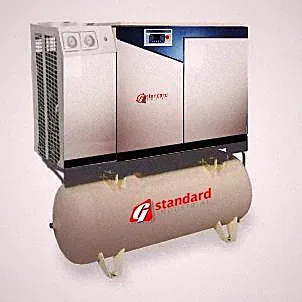 20HP Rotary Screw Air Compressor AIR END 20 hp Dryer Tank Mounted 240 Gallon