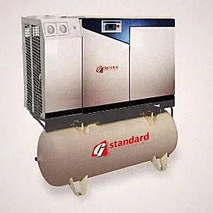 25HP Rotary Screw Air Compressor AIR END 25 hp Dryer Tank Mounted 240 Gallon
