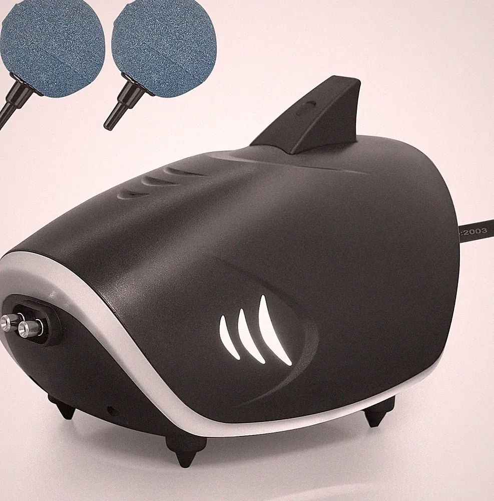 3W 6W Silent Aquarium Air Pump -80GPH/160GPH Large Air Volume Fish Aerator, Adju