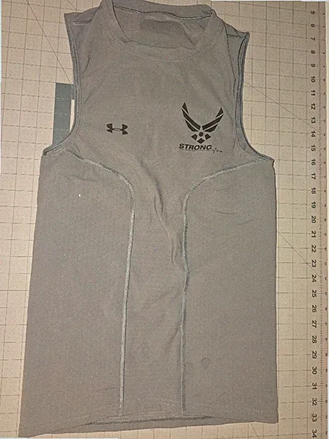 "Air Force Strong" tank top compression gray sensor (SHARK) M,L,XL New w/ Defect