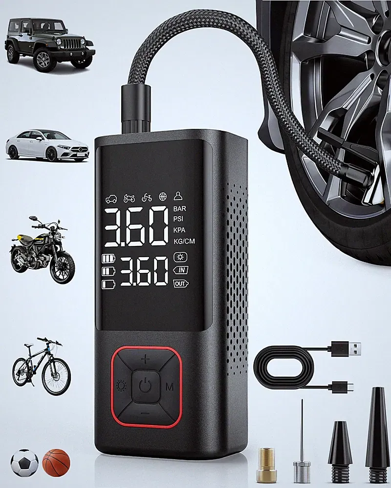 Cordless Tire Inflator 150PSI Portable Air Compressor with Auto Shutoff, Air...