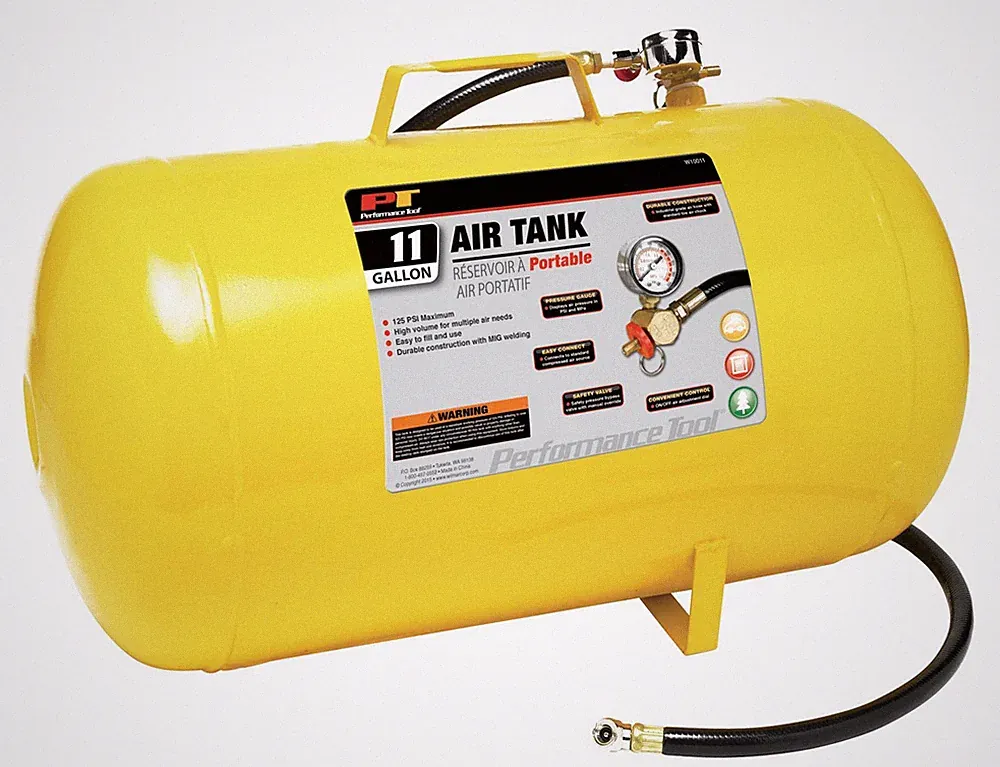 Performance Tool W10011 - 11 GALLON PORTABLE AIR TANK / COMPRESSOR