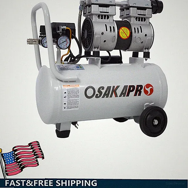 Portable Air Compressor Tank 1.5HP 8 Gallons with Wheel & Automatic Drain Valve