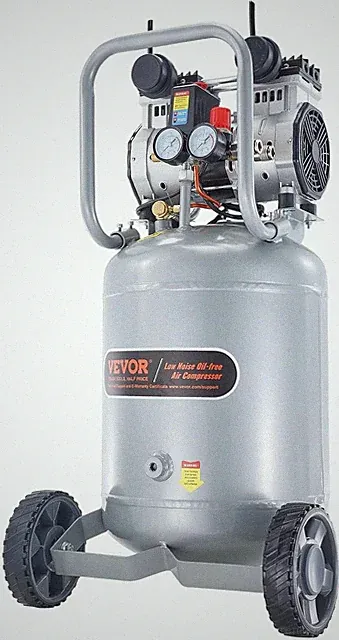 VEVOR 13 Gallon Quiet Compressor 2HP 4.6 SCFM@90PSI 66dB Oil Free 125 PSI